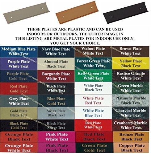 Office Wall Door 12x3 Inch Nameplate Sign with Gold, Silver , or Black Holder