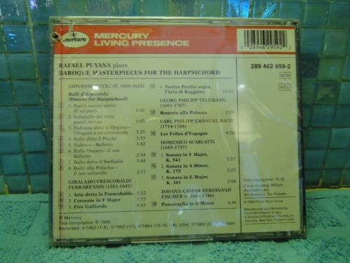 Puyana Rafael Baroque Masterpieces For The Harpsichord SEALED CD XTRACDsSHIPFREE - Picture 2 of 2