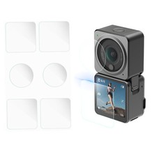 2Sets 9H Screen Lens HD Tempered Glass Protecter Film for DJI Action 2 Camera