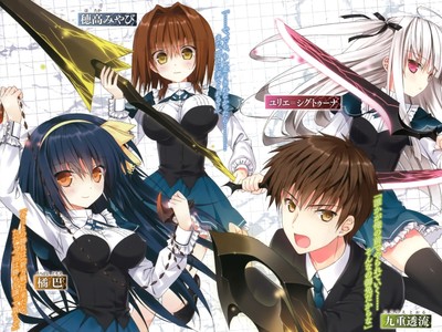 Anime absolute duo tachibana tomoe sigtuna julie girls Gaming Mat Desk Pad