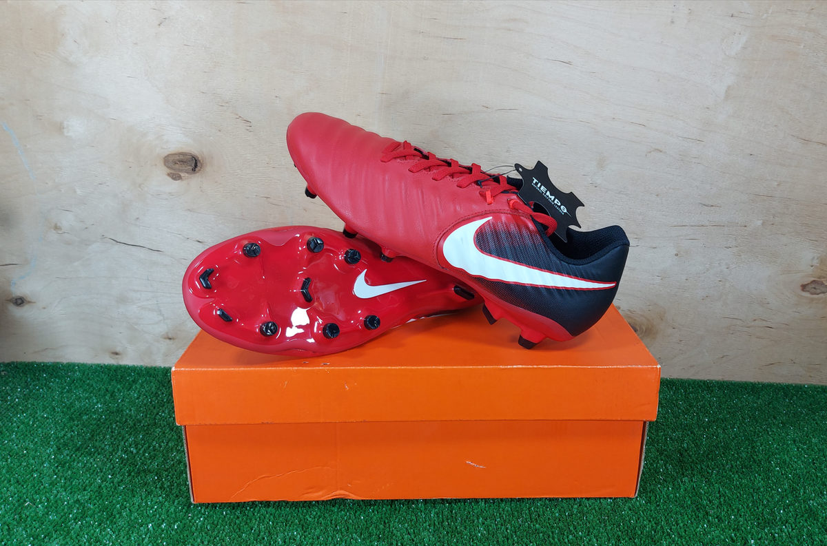 Nike Tiempo Ligera IV FG 897744-616 Red boots Cleats mens Football