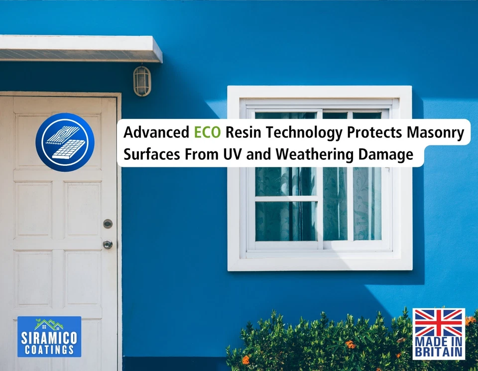 Masonry Paint One Coat All in One Primer & Sealer - White Grey Black Blue Green - Image 4 of 4