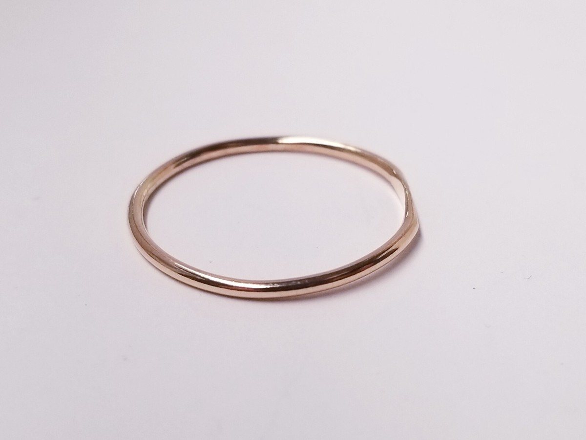 Lumin Tiny Initial Ring, Gold Fill - S View 3