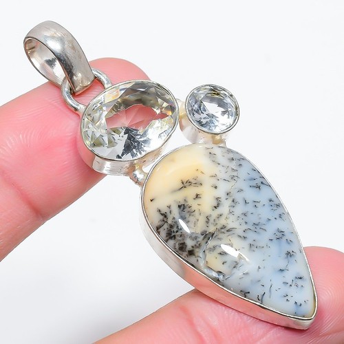 2.81ct White Topaz Sterling Silver Cross Pendant - Victorian Style Jewelry
