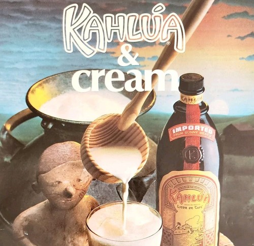 1987 Kahlua And Cream Coffee Liqueur Advertisement Vintage Distillery HM2S