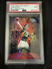 1999 JOHN ELWAY /50 FINEST TEAM FINEST RED REFRACTOR #T6 PSA 9