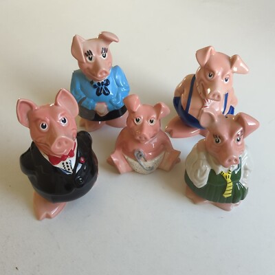 Natwest Pigs (Full Set OF 5) Piggy Banks Money Boxes 1980s With ...