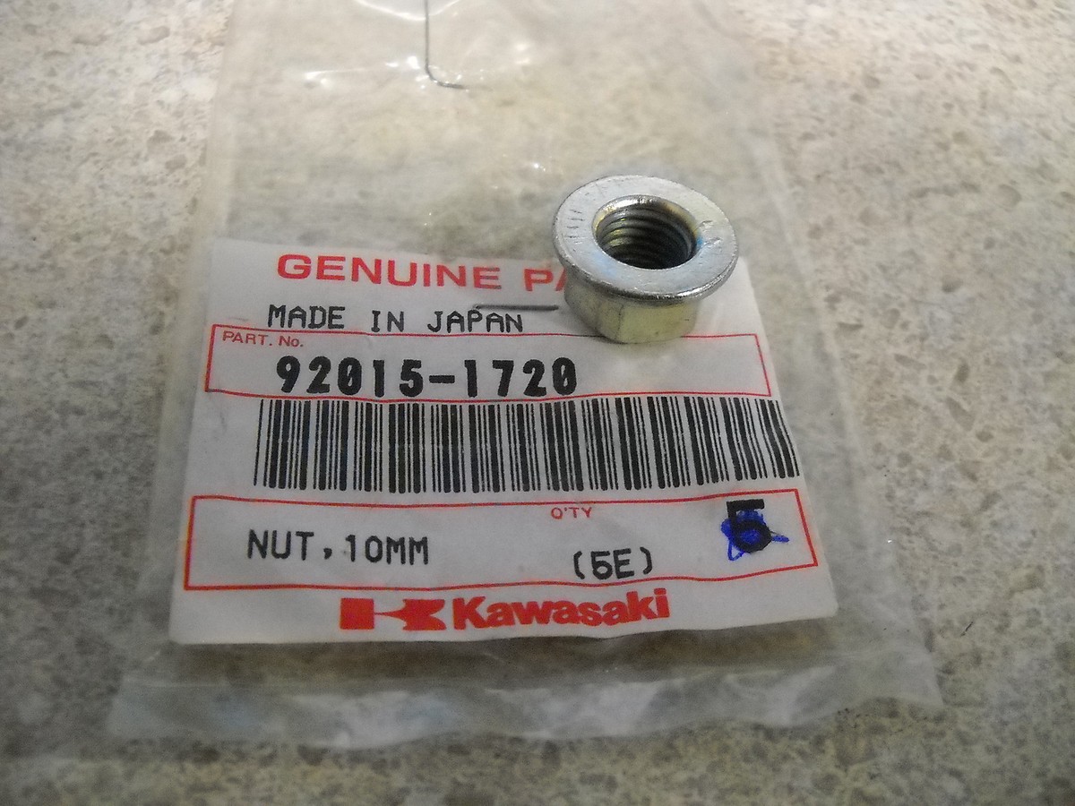 NOS OEM Kawasaki Nut 10mm 1988-2003 ZX600/1100 EX250 Ninja 92015