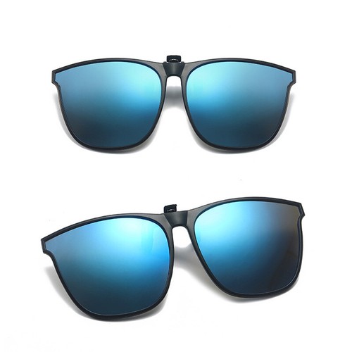 Polarized TR Clip On Flap Up Mirror Sunglasses UV 400 Protection Mens Womens - Picture 9 of 17