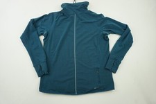 Nike Running Pull Over Sweatshirt Women Green Large Thumb Hole High Neck