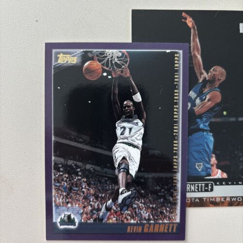 Kevin Garnett 2000-01 Topps #20 AND Upper Deck #315 - Minnesota Timberwolves - Picture 3 of 6