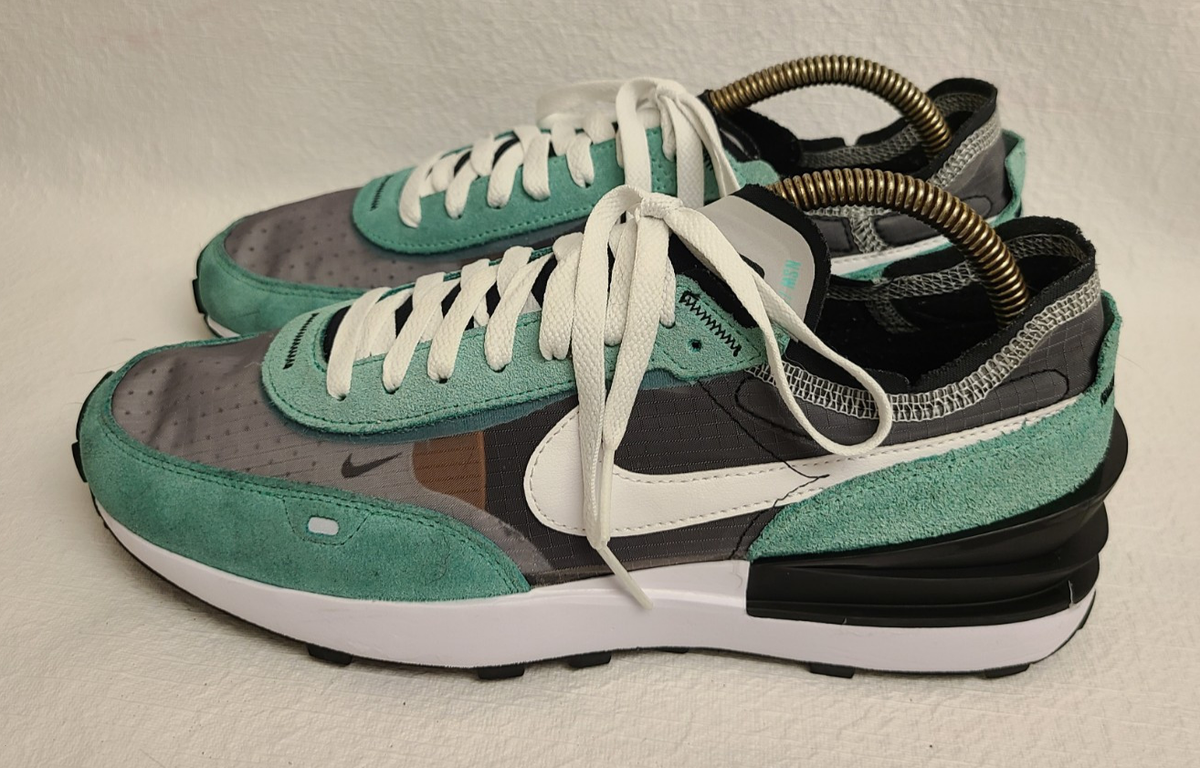 Mens Nike Waffle One Running Shoes Size: 9 Color: Black White Light Mint | eBay