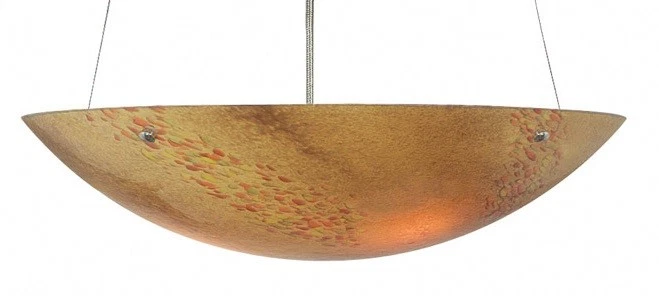 Colgante Kenroy Lighting Monza 3 bombillas de vidrio soplado en acero cepillado, 90070BS-PRL Foto 2 de 2