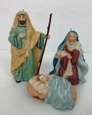 Hallmark Cards 1998 Keepsake Ornaments The Holy Family Christmas 3PCS Vintage