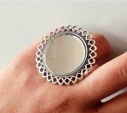 Ethnic Traditional Bollywood Style Silver Oxidized Indian Adjustable Ring M-4 - Picture 75 of 82