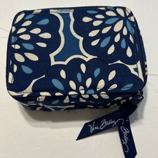VERA BRADLEY Blue White Floral Storage Pouch Bag