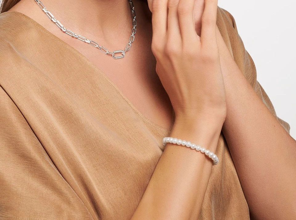 THOMAS SABO Armband Süßwasserzuchtperlen Sterlingsilber A2034-167-14 Länge 19 cm - Bild 2 von 3