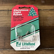 3 Amp Fuses for Christmas Light Strings 1 pack of 6 Replacement 3/8" 125 V Hobby