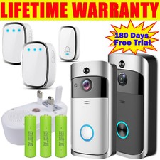 Wireless DoorBell Plug In & Video Doorbell Cordless Smart PIR Detetion UK New