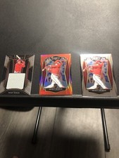 2021 select mickey moniak red prizm parrallell patch card and base rookie cards 