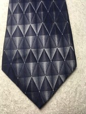 VAN HEUSEN MENS TIE MIDNIGHT BLUE WITH GRAY 4 X 61 NWOT