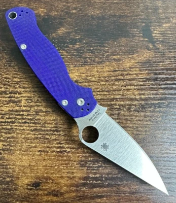 Spyderco Paramilitary 2 Knife G-10 Blue Purple S110V C81GPDBL2 FACTORY SECOND