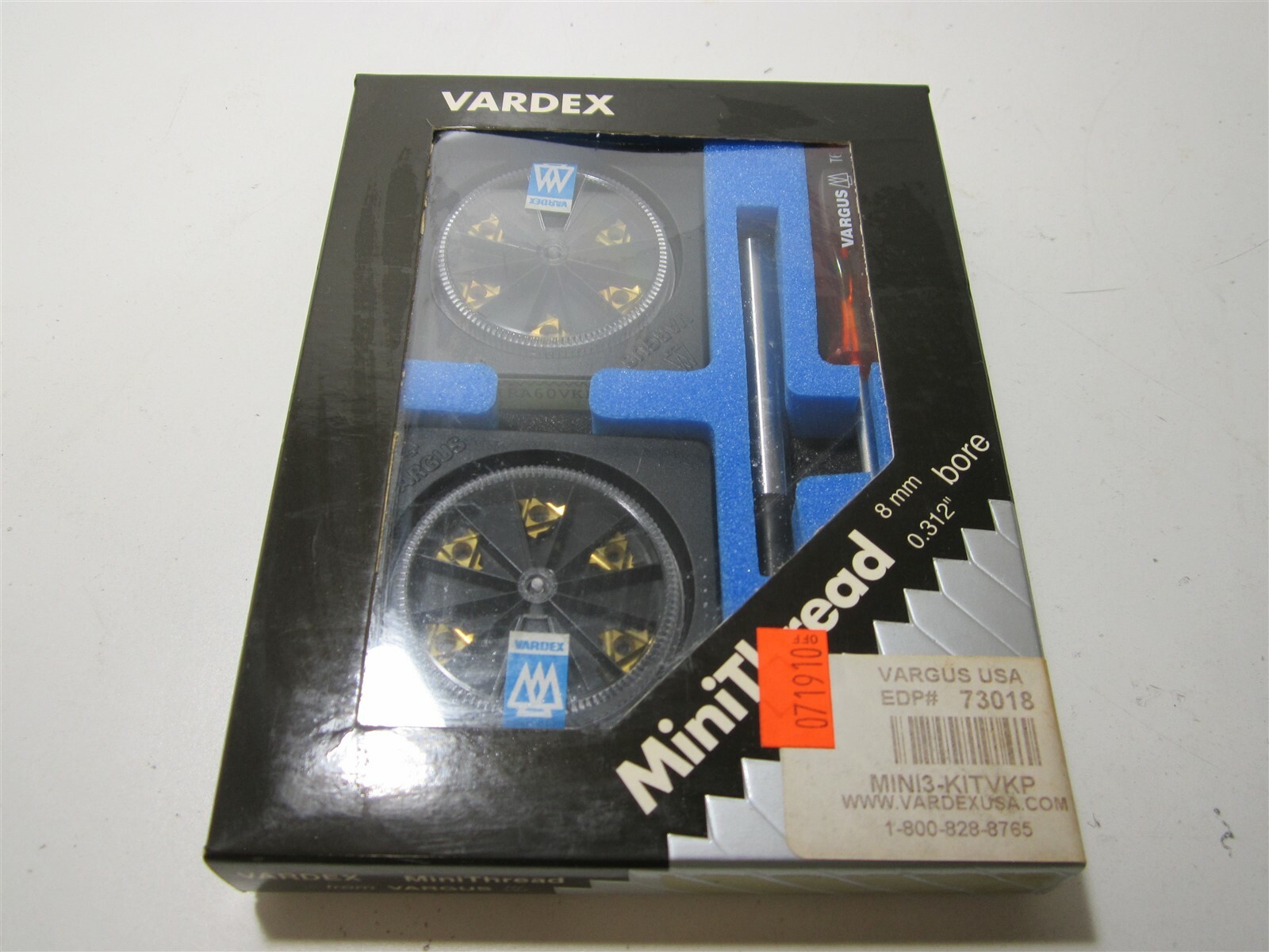 VARDEX (73018) MiniThread MINI3 Kit Threading Boring Bar 10 Inserts