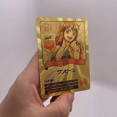 18pcs ONE PIECE Gold Cards Monkey D Luffy Sanji Nico Robin Nami