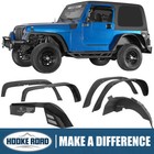 Hooke Road Front Rear Fender Flare Inner Fender Liner For 97-06 Jeep Wrangler TJ