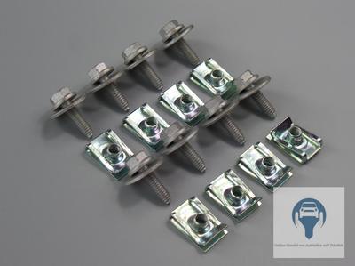 1x Unterfahrschutz Getriebeschutz Einbausatz Clips Renault Megane Scenic