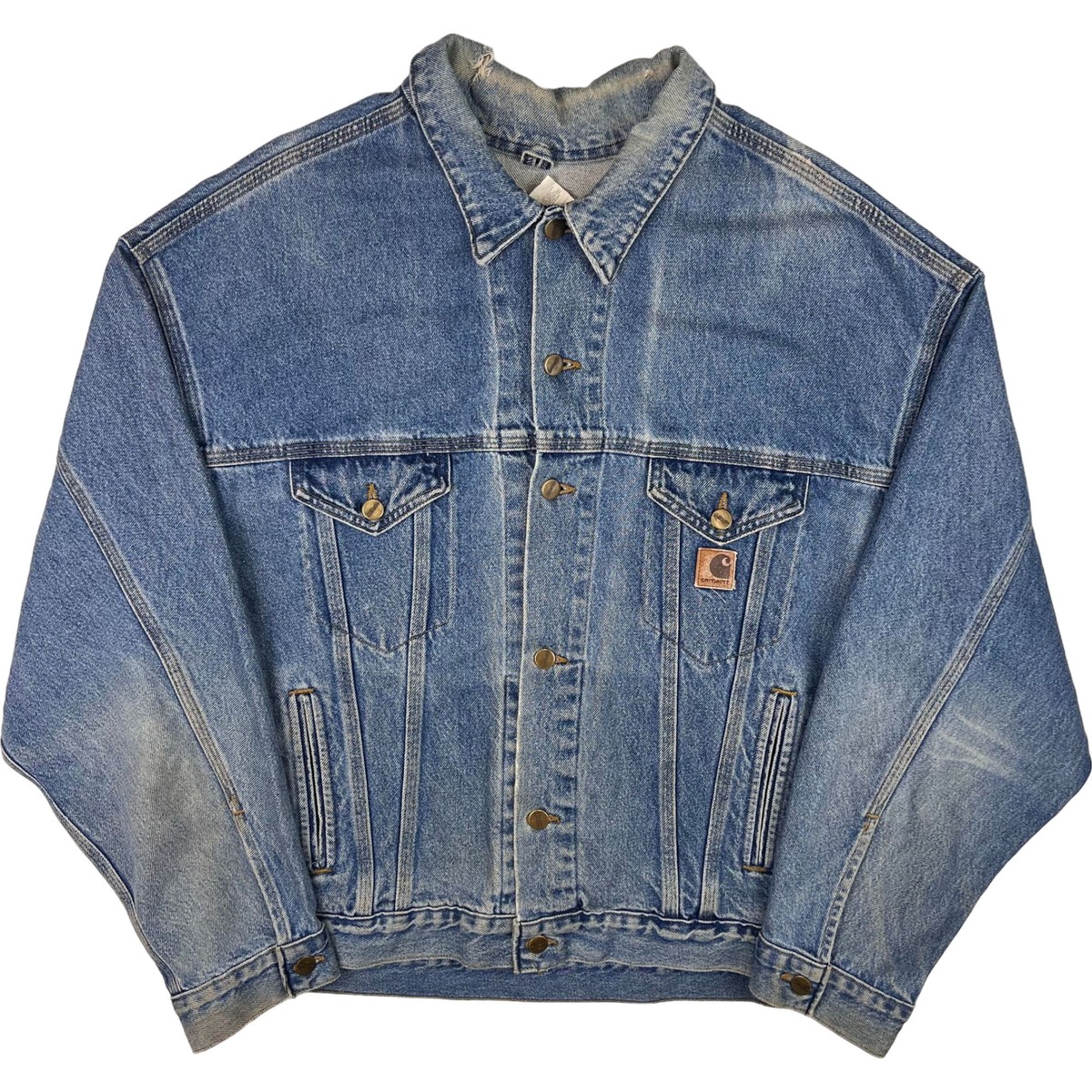 Carhartt USA製 デニム トラッカー ジャケット J12DST Vintage Carhartt J12 DST Denim Trucker Jacket Made In USA | eBay