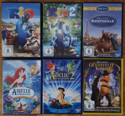 DISNEY Rio 1+2 Ratatouille  Arielle 1+2  Gestifelte Kater  usw Pixar