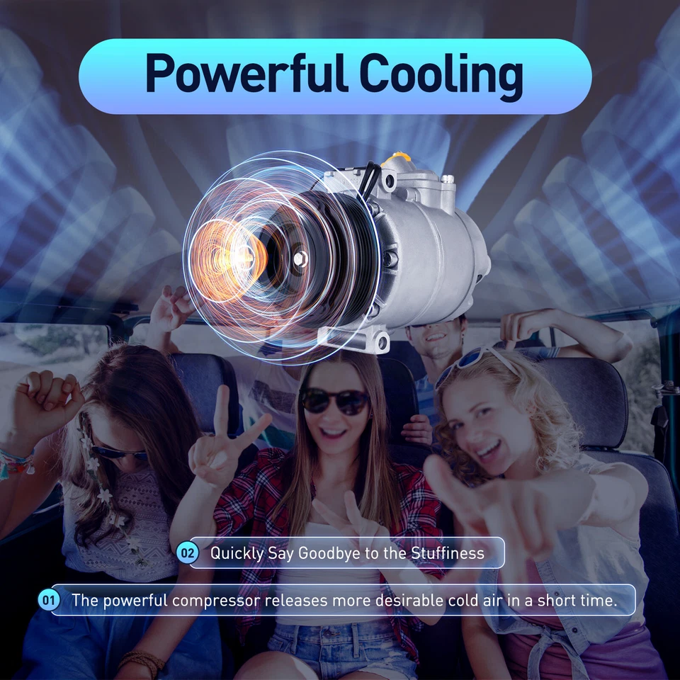 For BMW X3 2.5L 3.0L 2004-2011 A/C AC Air Conditioner Compressor w/AC Clutch Foto 3 de 4