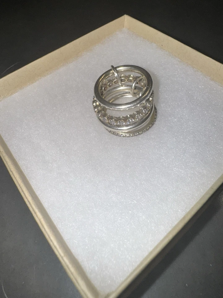 Anillo Multi-Eslabón Oro 14KGF (pila de 4 anillos) Foto 4 de 4