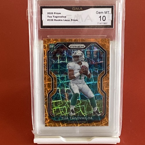 2020 Prizm Orange Lazer Prizm #339 Tua Tagovailoa RC GMA 10 Dolphins Rookie - Bild 1 von 3