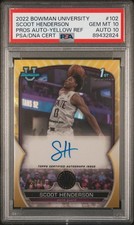 2022 BOWMAN CHROME UNIVERSITY #102 SCOOT HENDERSON 24/75 PSA 10 AUTO 10