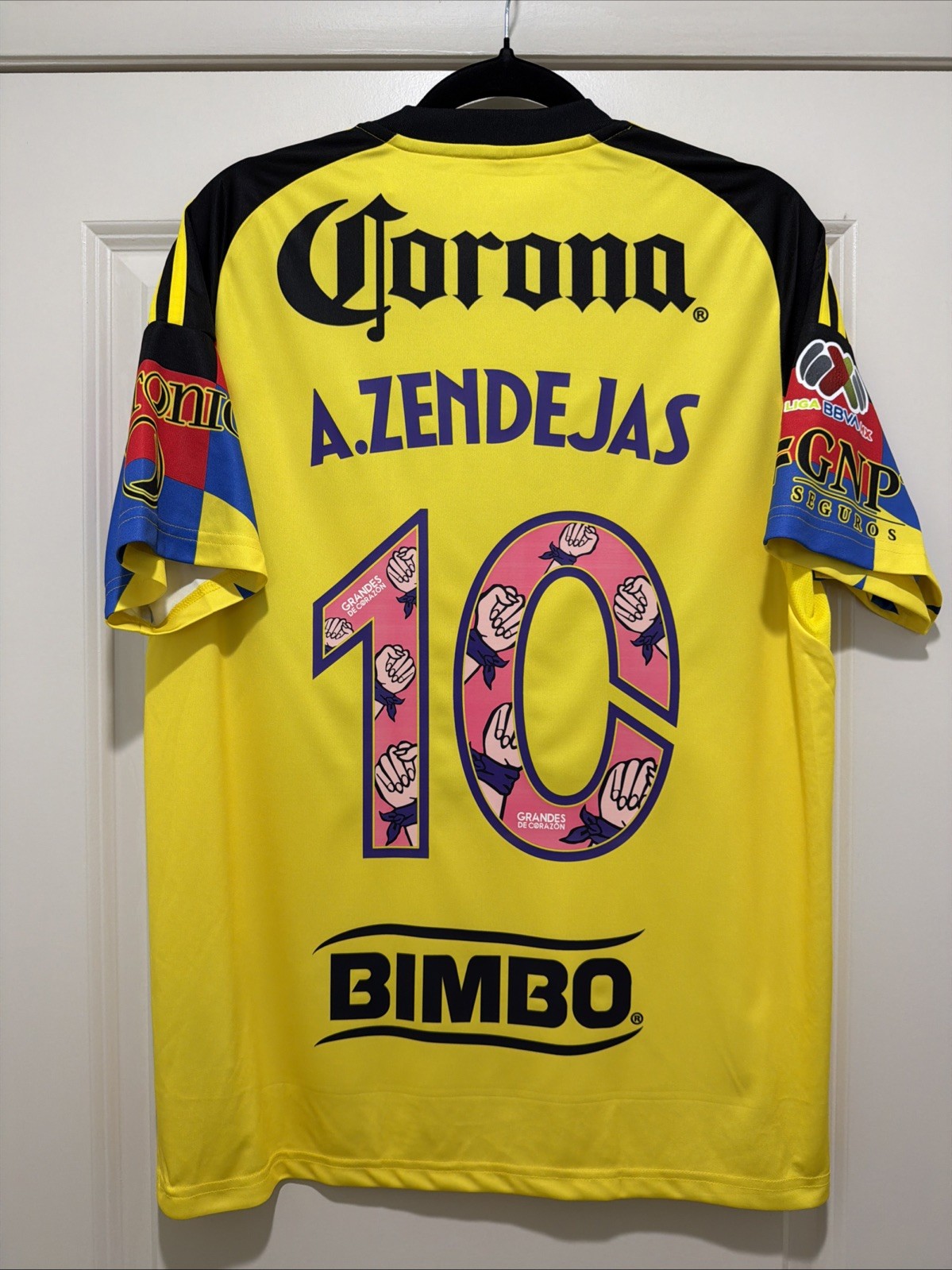 Alex Zendejas #10 Mens LARGE Adidas Club America Home 8M Womens Day Fan Jersey