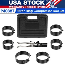 940387 Piston Ring Compressor Tool Set for Car Engine Motorcycle Kit#69