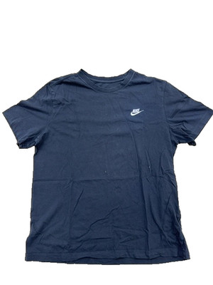 Nike Mens T-Shirt Black Crew Neck Short Sleeve XL Cotton Logo Regular