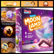 DIY 3D Moon Night Light Kit - Paint Your Own Moon Lamp for Kids Ages 6-12