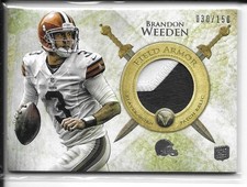 2012 Topps Valor Field Armor Brandon Weeden Patch Relic Card /150