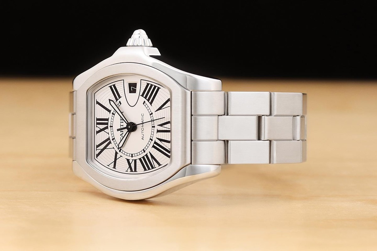 2012 PAPER CARTIER ROADSTER MEN W6206017 41MM SILVER ROMAN