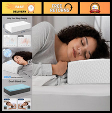 Memory Foam Cube Pillow for Side Sleepers - Soft Support for Head, Neck Should