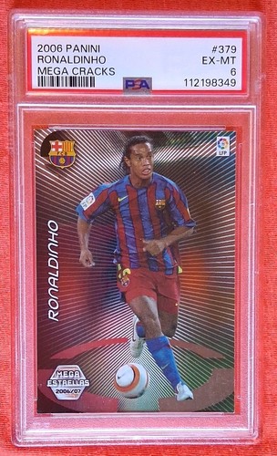 2006 RONALDINHO PANINI MEGA CRACKS MEGA ESTRELLAS 379 PSA 7 1ST MESSI INSERT YR