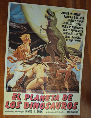 1977 El Planeta de los Dinosauros Planet of the Dinosaurs original one-sheet