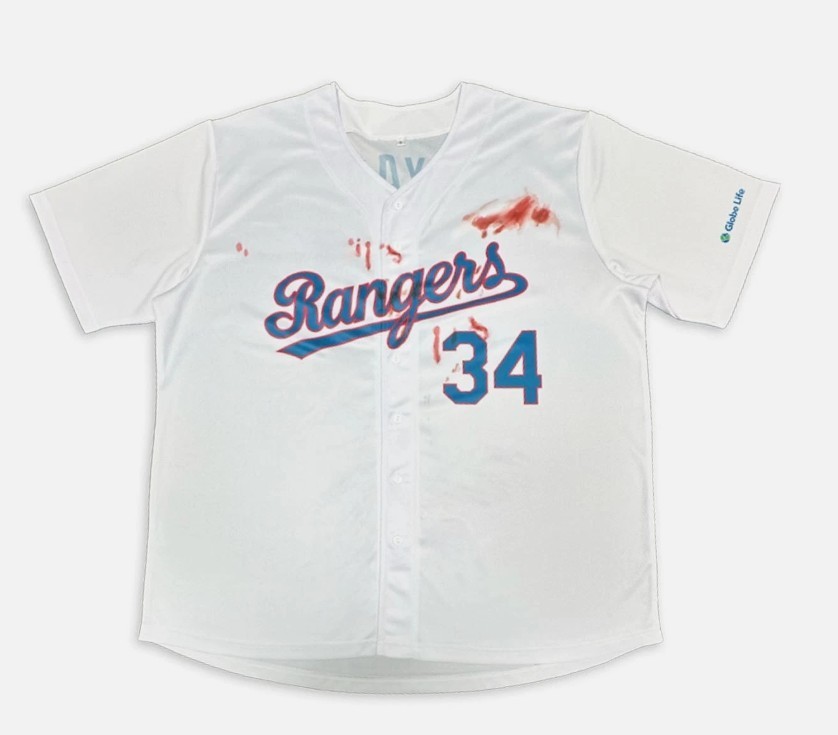 Nolan Ryan Bloody Lip Jeresy Promotional Giveaway night 5/29 size Medium