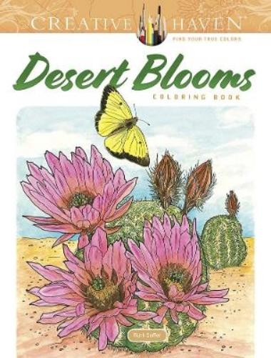 Книжка-раскраска Ruth Soffer Creative Haven Desert Blooms (мягкая обложка) (ИМПОРТ из Великобритании)