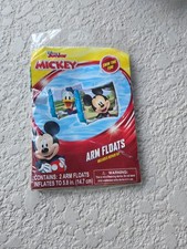 Galleggianti da braccio gonfiabili Disney Junior Topolino e Paperino con kit di riparazione NUOVI