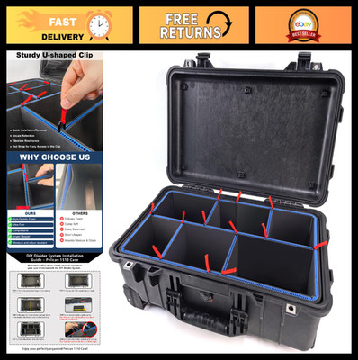 Customizable Divider System for Pelican 1510 Case - Organizer with Foam Inserts,