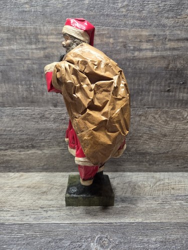 Vintage Christmas Paper Mache Santa Claus  14" - Picture 2 of 7